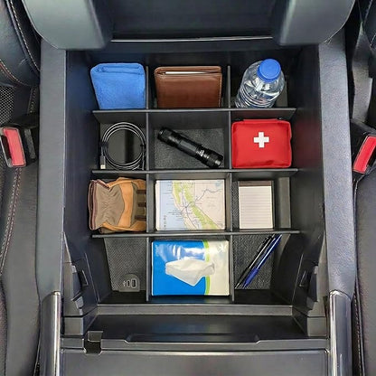 Vehicle OCD - Center Console Organizer for Ford F150 (2021-2026) (Full Console w/Bucket Seats ONLY) - Made in USA - Select 2024-2026 Models - SLX169