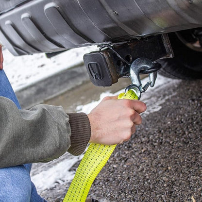 Emergency Zone Polyester 10,000 lb 2" x 20' Heavy Duty Tow Rope. 4 Pack