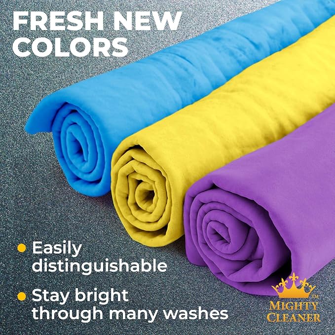 Premium 2pk +1 Free Shammy Cloth for Car Drying - 26"x17" - Super Absorbent Chamois Towel - Scratch-Free, Reusable & Soft Wash Cloth - Car Drying Towels
