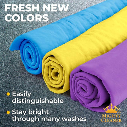 Premium 2pk +1 Free Shammy Cloth for Car Drying - 26"x17" - Super Absorbent Chamois Towel - Scratch-Free, Reusable & Soft Wash Cloth - Car Drying Towels