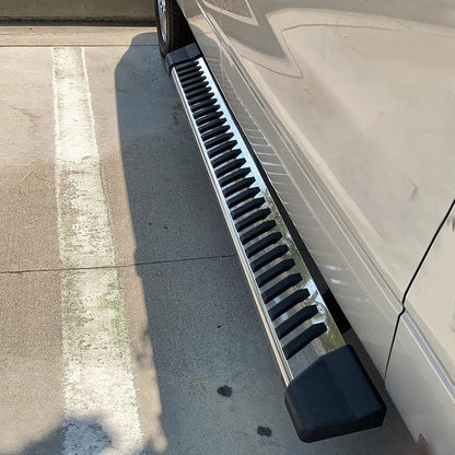 COMNOVA Pair Running Board Nerf Bar Compatible with 2017-2026 Ford F250 Super Cab（3/4 Size Rear Doors） Rocker Slider Side Steps,Width 6 Inches V Style.with OE Style Brackets.