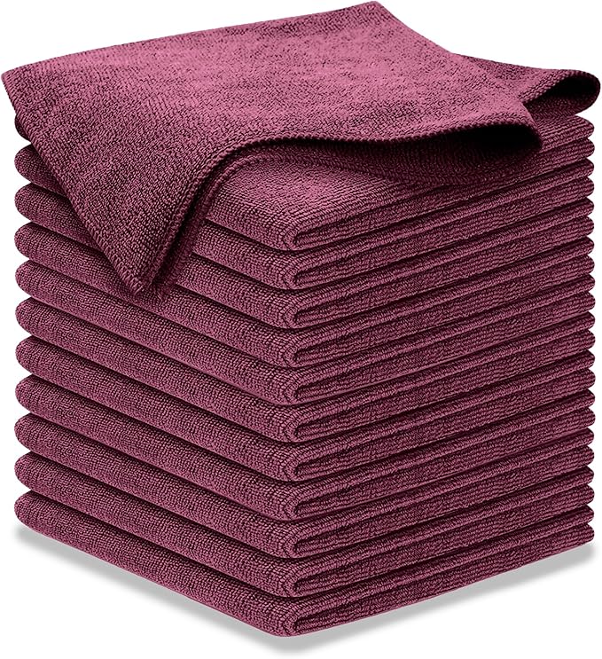 USANOOKS Premium 300GSM Microfiber Cleaning Cloth - 12.5"x12.5" High Performance - 1200 Washes, Ultra Absorbent Microfiber Towels for Cars Undercarriage, Rims & Engine Bay Cleaning - Microfiber Cloth