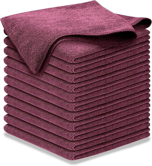 USANOOKS Premium 300GSM Microfiber Cleaning Cloth - 12.5"x12.5" High Performance - 1200 Washes, Ultra Absorbent Microfiber Towels for Cars Undercarriage, Rims & Engine Bay Cleaning - Microfiber Cloth