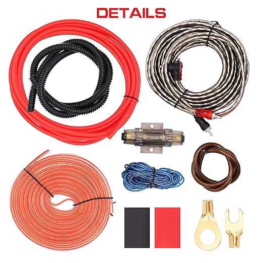 4 Gauge Car Amp Wiring Kit up to 3000W Car Amplifier Installation Wiring Helps You Make Connections and Brings Power to Your Radio, Subwoofers Speakers (4 Gauge)