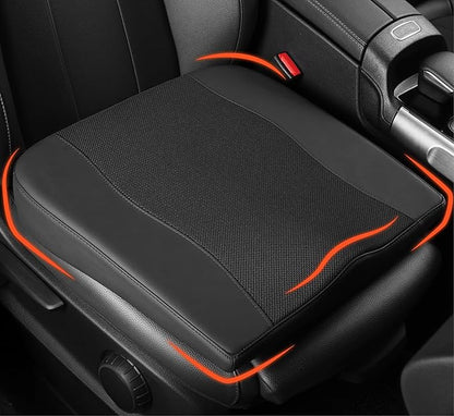 Lofty Aim Car Seat Cushion, Comfort Memory Foam Car Cushions for Driving - Sciatica & Lower Back Pain Relief, Driver Seat Pillow for Auto, Office Chair, Wheelchair - Obsidian Speck Black