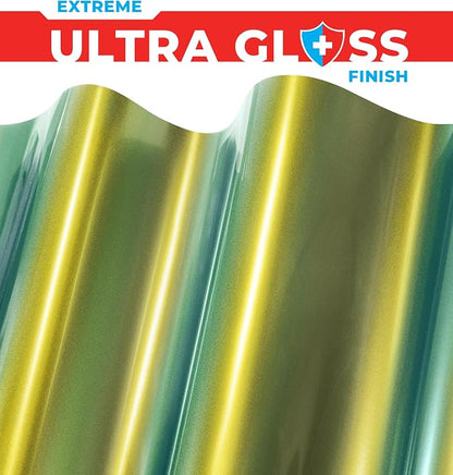 ColorFusion PPF by VViViD, Gloss Flip Thunder Green Dry Apply PPF Vinyl Car Wrap Roll 6ft x 5ft