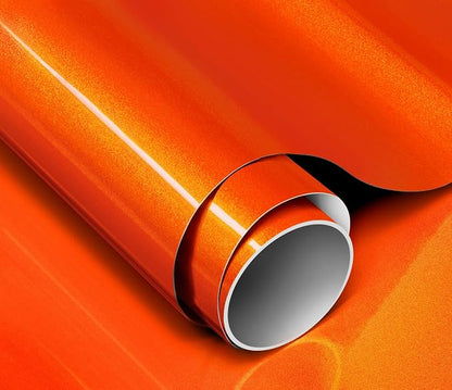ColorFusion PPF by VViViD, Gloss Flame Orange Dry Apply PPF Vinyl Car Wrap Roll 20ft x 5ft