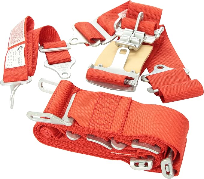 G-Force 6000RD Red 5-Point Pull-Down Latch and Link Individual Shoulder Harness Set
