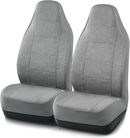 Road Comforts Car Seat Covers for Front Seat, High Back Heavy Duty Breathable Flax Seat Protector, Airbag, Not Seat Belt Compatible, Washable Seat Cover Fits for Most Cars, Trucks, SUVs, Vans