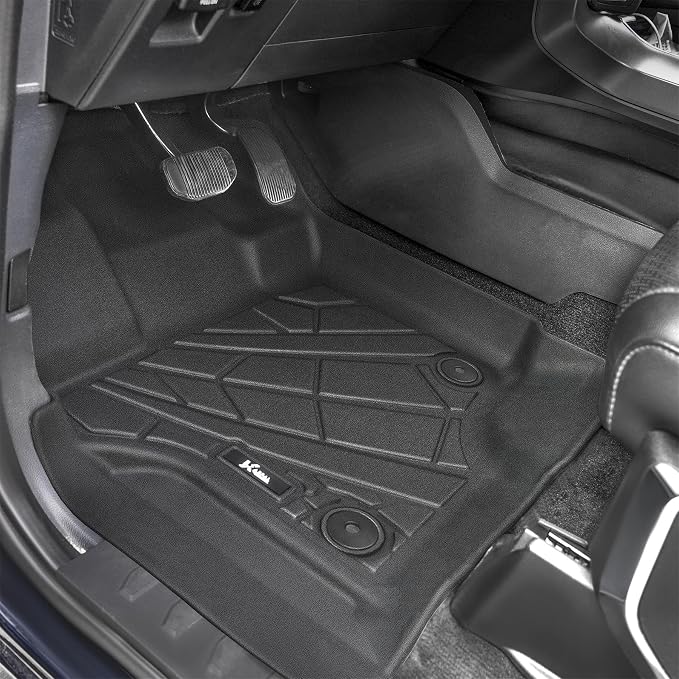 KARPAL Floor Mats for 2015-2026 Ford F-150 Supercrew/Supercab (Includes 2022-2026 Lightning), Custom Fit TPE All Weather Ford F150 Accessories Front Floor Liner