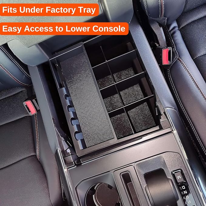 Vehicle OCD - Center Console Organizer for Ford F150 (2021-2026) (Full Console w/Bucket Seats ONLY) - Made in USA - Select 2024-2026 Models - SLX169