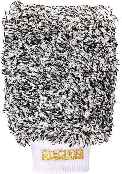 Gtechniq Bike Microfiber Wash Mitt | Ultra Low-Friction Glide, Inner Foam Core Holds High Volume of Wash Suds, Polyester Fibers Capture and Release Contaminants, Minimizes Swirls, Durable | bike-oils