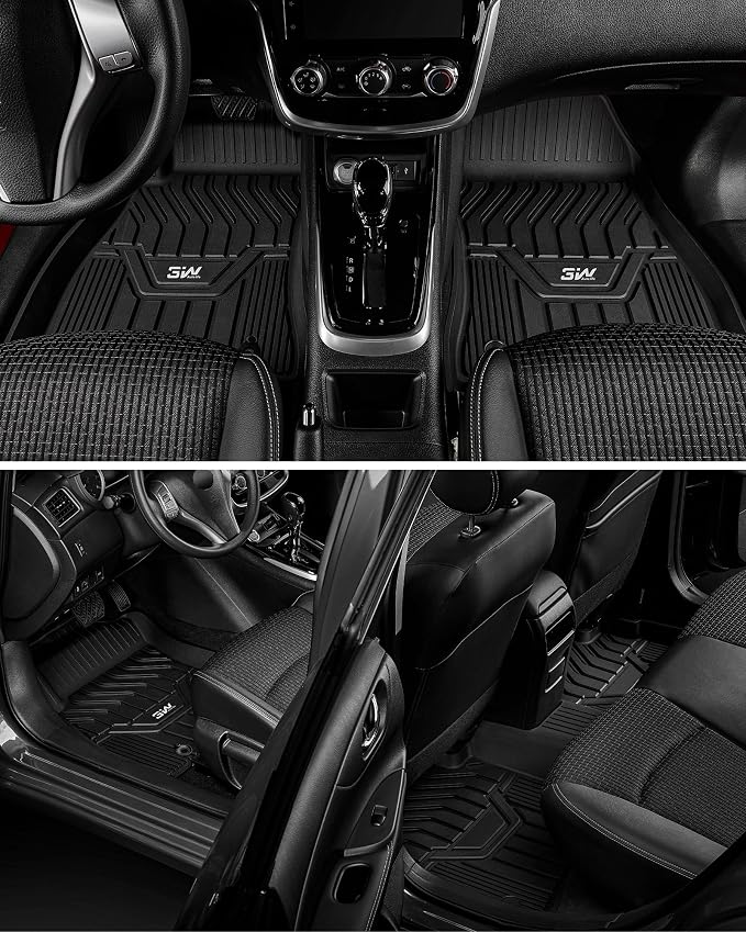 3W Floor Mats Custom Fit for Nissan Altima 2019-2025 2026, TPE All Weather Accessories Custom Fit Floor Liner for Nissan Altima 1st and 2nd Row Full Set Car Mats