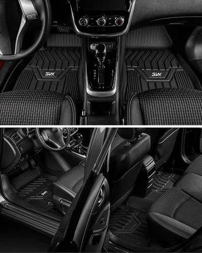 3W Floor Mats Custom Fit for Nissan Altima 2019-2025 2026, TPE All Weather Accessories Custom Fit Floor Liner for Nissan Altima 1st and 2nd Row Full Set Car Mats