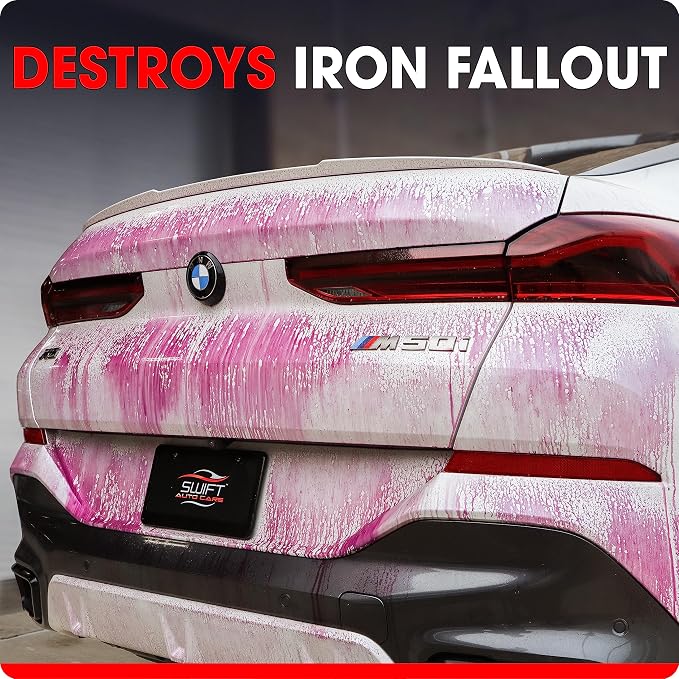 Swift Iron Remover & Wheel Cleaner (16 Oz) – Remove Brake Dust, Iron Oxide & Stuck-On Dirt & Debris from Paint & Wheels | Effective Formula for Decon Car Wash | Preps Paint for Wax Coatings