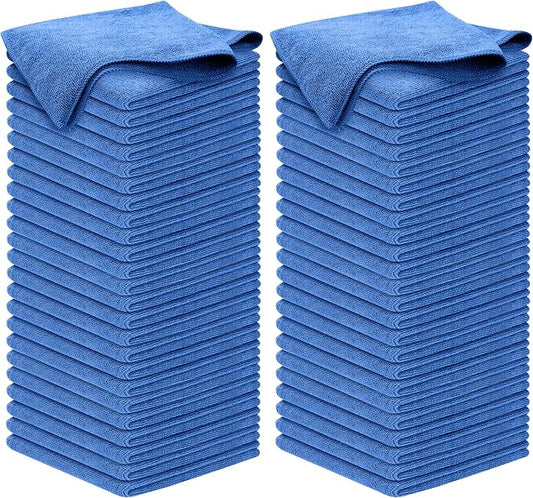 USANOOKS Premium 300GSM Microfiber Cleaning Cloth - 12.5"x12.5" High Performance - 1200 Washes, Ultra Absorbent Microfiber Towels for Cars Undercarriage, Rims & Engine Bay Cleaning - Microfiber Cloth