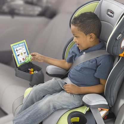 Chicco KidFit Zip Plus 2-in-1 Belt-Positioning Booster Car Seat, Backless and High Back Booster Seat, for Children Aged 4 Years and up and 40-100 lbs., Seascape/Blue