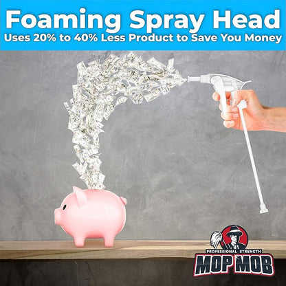 Dirt Lifting Durable Foaming Spray Heads 3 Pk. Best Heavy Duty Nozzle Replacements for Large 32 Oz Plastic or Glass Bottles. Perfect Foam Nozzles for House and Bathroom Cleaning or Auto Detailing.