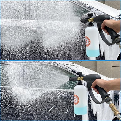 JOEJET Pressure Washer Gun with Foam Cannon, Car Wash Foam Gun with 1/4” Quick Connector, 5 Pressure Washer Nozzle Tips, 1 Liter