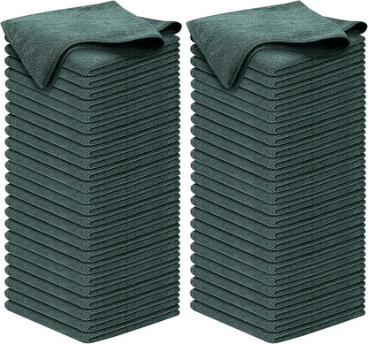 USANOOKS Premium 300GSM Microfiber Cleaning Cloth - 12.5"x12.5" High Performance - 1200 Washes, Ultra Absorbent Microfiber Towels for Cars Undercarriage, Rims & Engine Bay Cleaning - Microfiber Cloth