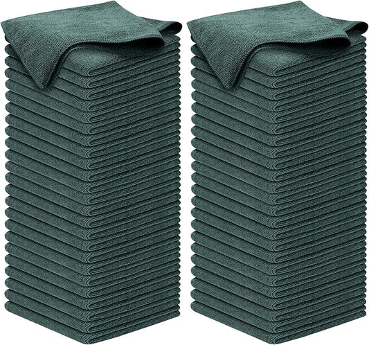 USANOOKS Premium 300GSM Microfiber Cleaning Cloth - 12.5"x12.5" High Performance - 1200 Washes, Ultra Absorbent Microfiber Towels for Cars Undercarriage, Rims & Engine Bay Cleaning - Microfiber Cloth