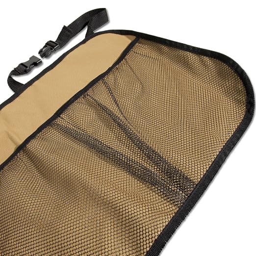 FH Group E-Z Travel Multi-Pocket Trunk Organizer, (BEIGE) Universal Fit, Waterproof Large Capacity Hanging Car Organizer Seat Back Protectors Multi-Pocket Car Travel Storage Durable Foldable Storage