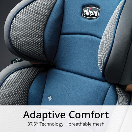 Chicco KidFit Adapt Plus 2-in-1 Belt-Positioning Booster Car Seat, Backless and High Back Booster Seat, for Children Aged 4 Years and up and 40-100 lbs., Ember/Black
