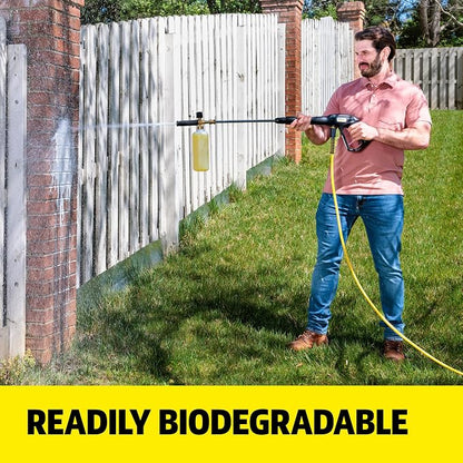Kärcher House & Siding Cleaner, Removes Dirt, and Grime, Highly Concentrated, Makes up to 40 gal of Cleaner, Readily Biodegradable, For Pressure Washers