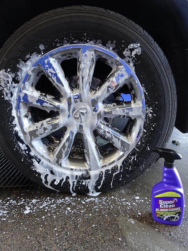 SuperClean Foaming All Wheel Cleaner, Safe for all Wheels & Rims, Brake Dust Cleaner, Grime Eliminator, 6 pack (192 ounces)