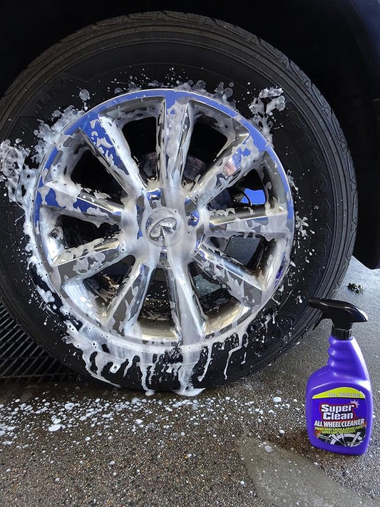 SuperClean Foaming All Wheel Cleaner, Safe for all Wheels & Rims, Brake Dust Cleaner, Grime Eliminator, 6 pack (192 ounces)