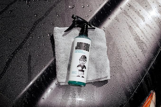 JIMBO'S TOUGH AS SHELL CERAMIC SPRAY – Super Slick, Streak-Free Protection for Paint, Glass, Trim & More | Easy-to-Use Hybrid Ceramic Coating with UV Protection | 16oz