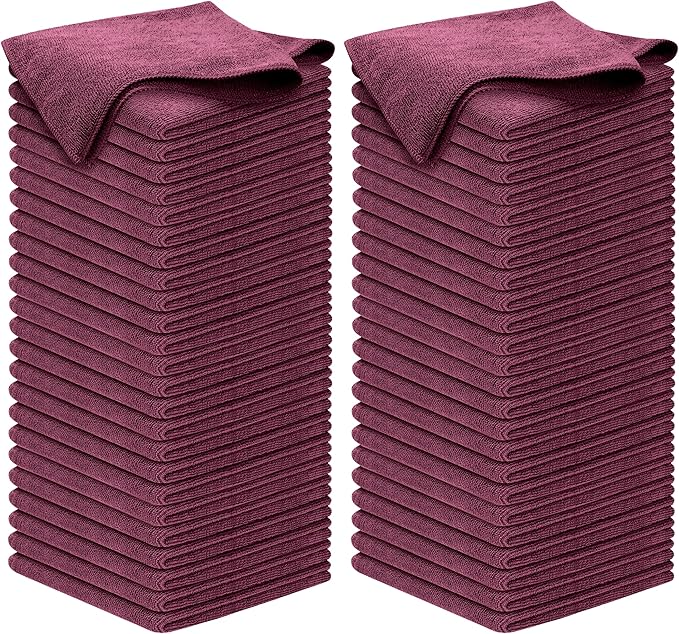 USANOOKS Premium 300GSM Microfiber Cleaning Cloth - 12.5"x12.5" High Performance - 1200 Washes, Ultra Absorbent Microfiber Towels for Cars Undercarriage, Rims & Engine Bay Cleaning - Microfiber Cloth