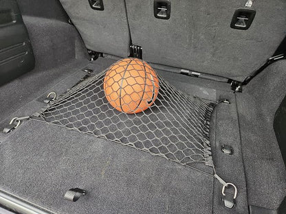 Floor Style Trunk Mesh Cargo Net Black for Jeep Wrangler JL 4XE 4 Door 2019-2026 Car Accessories - Premium Trunk Organizer and Storage - Cargo Net for SUV Vehicle Carrier Organizer