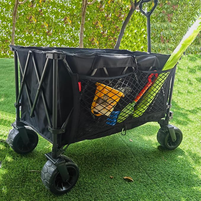 Cargo Net for Utility Folding Wagon, Stroller Wagon, Folding Trolley Cart, Beach Cart Extra Storage Space Large Storage Capacity Net Wagon