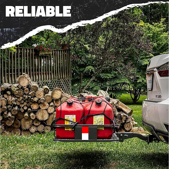 Mockins 36"x20" Heavy Duty Cargo Net for Pickup Truck Bed, Rack & More | 6mm Thick Elastic Bungee Net with Hooks Expandable Up to 75"x40" | 4"x4" Mesh Square Cargo Netting for Any Type of Load