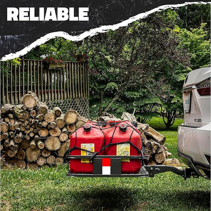 Mockins 36"x20" Heavy Duty Cargo Net for Pickup Truck Bed, Rack & More | 6mm Thick Elastic Bungee Net with Hooks Expandable Up to 75"x40" | 4"x4" Mesh Square Cargo Netting for Any Type of Load
