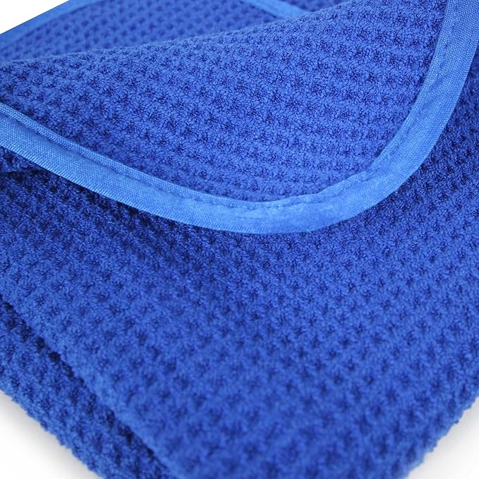 Chemical Guys MIC_708_1 Waffle Weave Towel for Home & Auto Glass, Windows, Mirrors & More, Blue (24 in. x 16 in.)